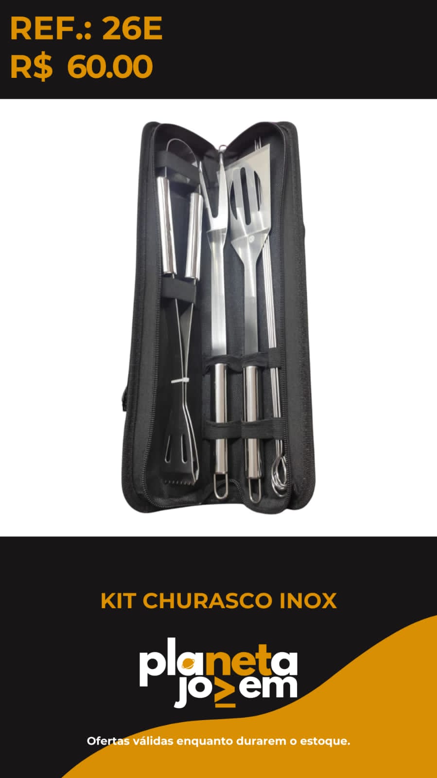 Kit Churrasco Inox